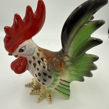 Vintage Rooster Hand Painted 5.5”  MCM Japan Farmhouse Country picture