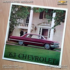 UNCIRCULATED Vintage 1963 Chevrolet Impala BelAir Wagons 16 pg Color Brochure picture