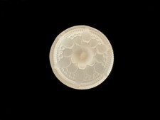 32mm Czech Glass Star Center White Button With Metal Shank picture