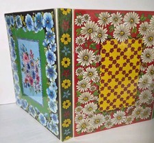 Mead 1970s stationery desk organizer portfolio and tri-fold binder psychedelic picture