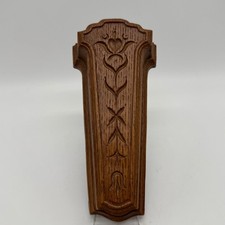 Vintage 1981 Homco Faux Wood Wall Pocket Planter Vase Flower Scissor Holder MCM picture