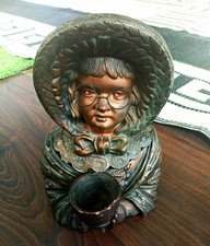 RARE Antique C.S. 213 GROSSMAMA Figural Tobacco Humidor Jar c1900 Austria picture