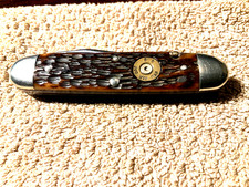 Vintage Cattaraugus  Scout/Camping Folding Knife 4 blade 3 3/4” L Rare Adv Exc picture