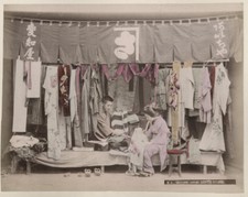 c.1890's PHOTO - JAPAN SECOND HAND CLOTHES STORE picture