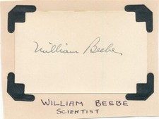 William Beebe-Vintage Signed Card in the 1930s (Scientist, Explorer) picture
