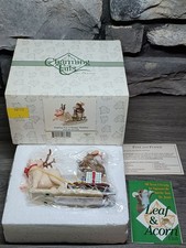 Fitz and Floyd Charming Tails Pulling For A Happy Holiday 87/150 Figurine picture