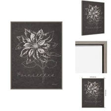 Amanti Art Framed Canvas Wall Art 30x23 Black And White Chalkboard Christmas IV picture