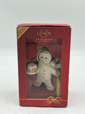 Lenox Ornament Gingerbread Man W/ Cake 2009 Holiday Spice Porcelain Ornament picture