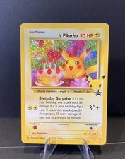 Birthday Pikachu Celebrations 25th Anniversary Pokémon card picture