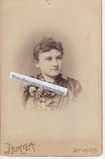 Vintage Cabinet Card-Brooklyn NY-Lady- GERTIE SCRIMGEOUR-1892-Duryea Photo picture