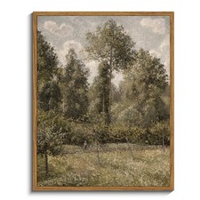 InSimSea Framed Canvas Print Farmhouse Poplars Oil Painting 11x14 picture