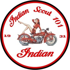 1931 Indian Scout 101 Motorcycle NEW METAL SIGN: 12