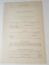 1910 document BERWICK TELEPHONE COMPANY Columbia Co.  ellis orvis Bellefonte PA  picture