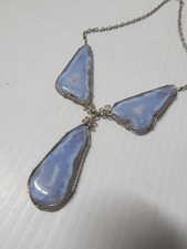 XTRA NICE MEXICAN / SOUTHWESTERN STERLING SILVER violet colored stone NECKLACE picture