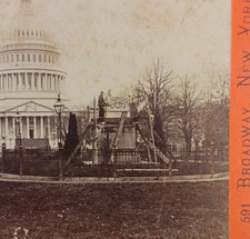 G.W. Capitol Monument Construction Washington D.C. Stereoview by Anthony No 6470 picture