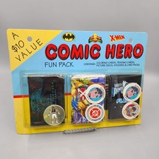 Vintage Fleer Comic Hero Fun Pack Batman X Men Power Rangers 12 Packs + Bonus picture