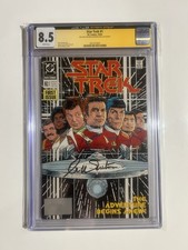 Star Trek #1 DC 1989 CGC SS 8.5  SIGNED William Shatner. Beautiful Signature. picture