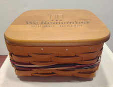 2011 Longaberger We Remember 9/11 Basket Protector & Lid picture