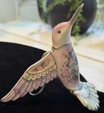 Bradford Edition 2004 Lena Liu Precious Jewels Hummingbird Ornament Crystal Rose picture