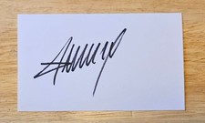Donald Trump POTUS Signed Index Card US President Autograph picture