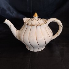 Arthur Wood Teapot Gold Swirl England Tea Pot #4352 Vintage picture
