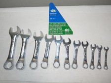 SK Tools 86231 - 11 Piece SuperKrome SAE Short Combination Wrench Set 3/8 to 1” picture