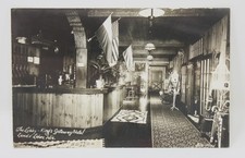 Land O' Lakes Wisconsin King's Gateway Hotel Lobby Vtg RPPC Real Photo Postcard picture