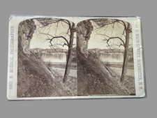 Antique Genesee High Falls Rochester NY Stereoview Geo H Monroe Photographer picture