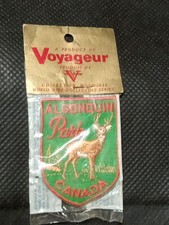 Vintage Voyageur Brand Algonquin Park Canada Travel Souvenir Patch picture