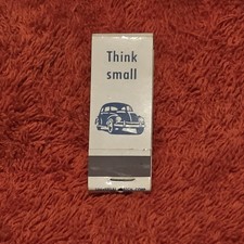 VW Bug Matchbook THINK SMALL Humphrey Volkswagen Beetle Dealer Promo Matches picture