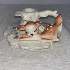 Rare Lefton Japan Baby Fawn Candle Holder-NICE picture