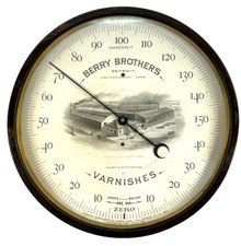 1888 Berry Brothers Varnishes Advertising Sign Thermometer Detroit MI picture
