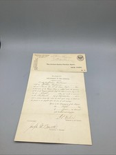 Original 1864 U.S. Department Of The Interior Mother’s Pension Certificate *RARE picture