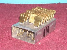 20 ORIG. VIETNAM ERA SOLID BRASS LAUNDRY PINS W/TRAY DATED 1960 picture