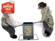 Halloween Animated See Saw Dolls Prop Playground Victorian Dolls Haunted House picture
