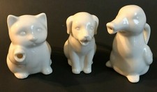 WHITE PORCELAIN ~ MINI FIGURAL ANIMAL CREAM PITCHER ~ YOU CHOOSE ~ 1+ SHIP picture