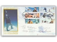 Edmund Hillary & Everest Team Members Multi-Signed 2003 Extreme Endeavours FDC picture