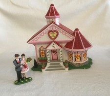 Dept 56  Chapel Of Love  Celebrate Love Series Church & Figure (No Cord) picture