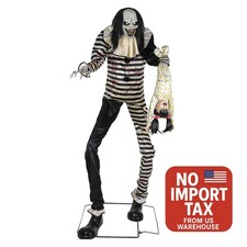 7-Foot Animated Sweet Dreams Clown Prop with Sound & Motion - Creepy Halloween picture