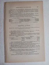 1875 Train Report CHARTIERS RAILWAY Mansfield Washington Pennsylvania  picture