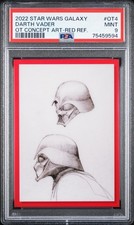 2022 Star Wars Galaxy DARTH VADER  Orig Trilogy Concept Art RED /5 PSA 9 picture