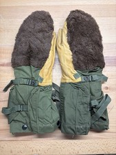 Vintage US Military M-1949 extreme cold weather Arctic Mittens leather & linings picture
