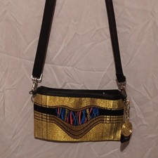 Harveys Star Wars Woven Gold & Black Crossbody/Shoulder Bag Zip w/ Charm picture