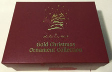 2004 Danbury Mint Brass Electroplated 23kt Gold Christmas Ornament Collection 12 picture