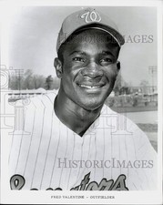 1968 Press Photo Outfielder Fred Valentine, Washington Senators Baseball picture