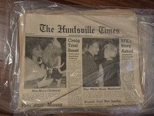 The Huntsville Times Newspaper Huntsville, Alabama Friday Nov 22, 1963 picture