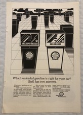 1982 Shell Oil Original Full Page Print Ad - Shell Has Two Answers. Vintage picture