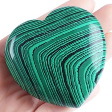 MAIBAOTA 60 Mm Malachite Crystals Natural Heart Stone Crystal Gifts picture