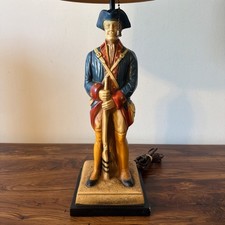 Vintage Quartite Creative 1960 Revolutionary War Soldier Minuteman Lamp No Shade picture