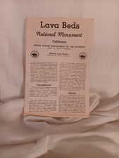 Vintage 1945 Lava Beds National Monument (California) Brochure/ Pamphlet picture